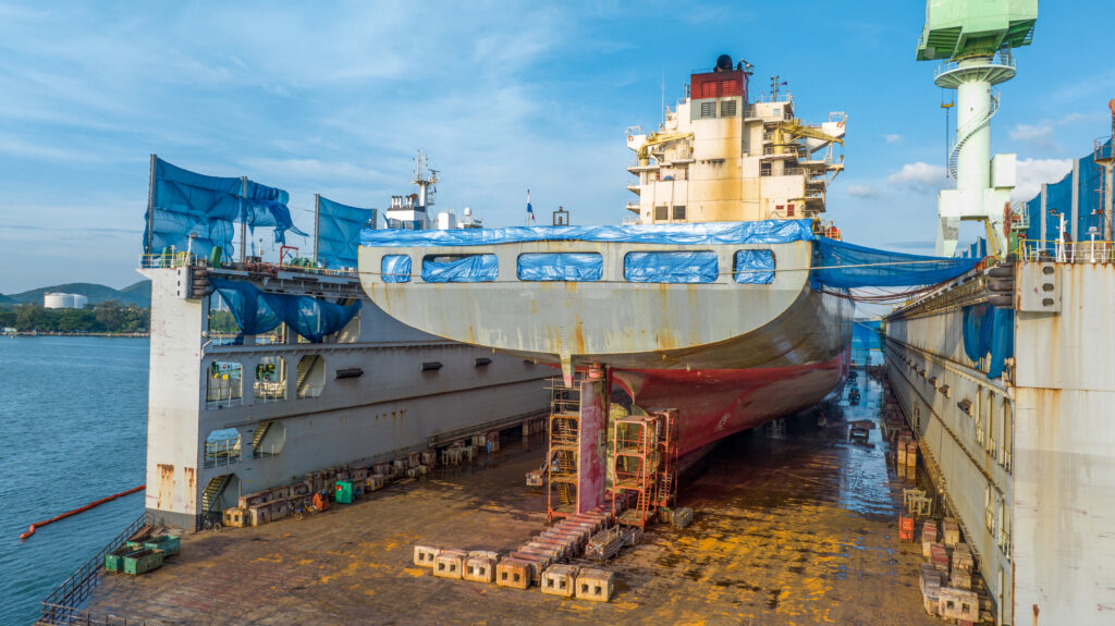 building a ship in the shipyard - ship repairs Sweden - Scandinavia